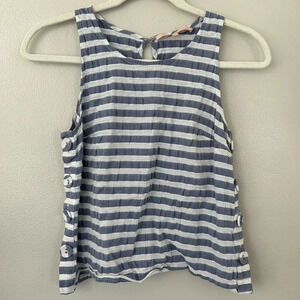 Hutch Striped Side Button Tank